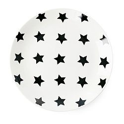 Keramický talíř Miss Étoile Black Stars, ⌀ 17 cm
