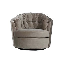 Khaki kulaté křeslo BePureHome Carousel, ø 87 cm