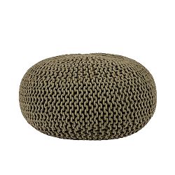 Khaki zelený pletený puf LABEL51 Knitted, Ø 70 cm