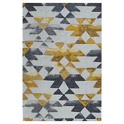 Koberec Eko Rugs Susler Grey/Yellow, 135 x 200 cm