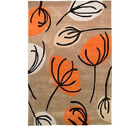 Koberec Fifties Floral 120x170 cm, oranžový