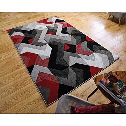Koberec Flair Rugs Aurora Grey Red, 120 x 170 cm