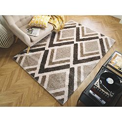 Koberec Flair Rugs Bijoux Beige Brown, 80 x 150 cm