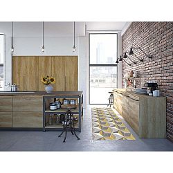 Koberec Floorita Dice Grey Ochre, 60 x 115 cm
