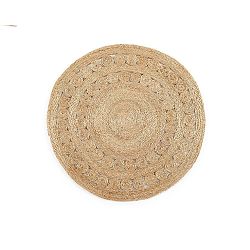 Koberec z juty Linen Couture Rug Angel, ⌀ 150 cm