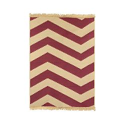 Koberec ZigZag Red Beige, 60 x 90 cm