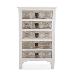 Komoda s 5 šuplíky Versa Positano, výška 79 cm