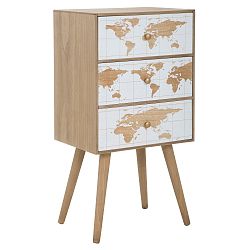 Komoda se 3 šuplíky Mauro Ferretti White World
