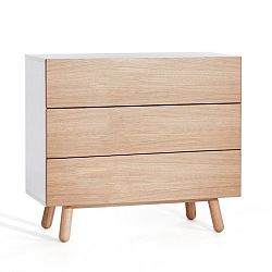 Komoda se 3 zásuvkami Jitona Mamma, délka 90 cm