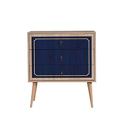 Komoda se 3 zásuvkami Trio Blue Mood, 80 x 90 cm