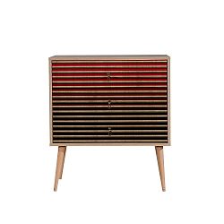 Komoda se 3 zásuvkami Trio Red Classic, 80 x 90 cm