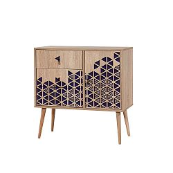 Komoda se 3 zásuvkami Verybox Blue, 90 x 90 cm