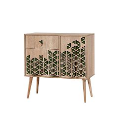 Komoda se 3 zásuvkami Verybox Green, 90 x 90 cm