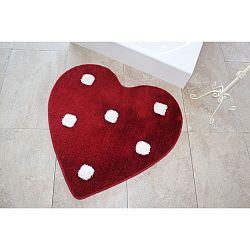 Koupelnová předložka Alessia Poni Red, Ø 90 cm