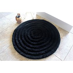 Koupelnová předložka Alessia Round Black, Ø 90 cm