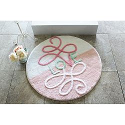 Koupelnová předložka Knit Knot Happiness, ⌀ 90 cm