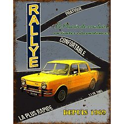 Kovová cedule Antic Line Rallye, 22 x 28 cm