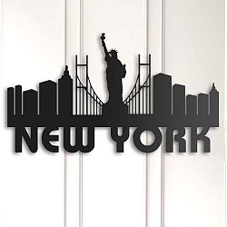 Kovová nástěnná dekorace New York