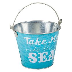 Kovový kyblík Take me the to Sea, ø 17 cm