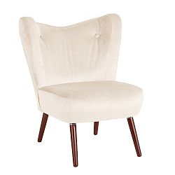 Krémové křeslo Max Winzer Sari Velvet