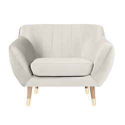 Krémové křeslo Mazzini Sofas Benito
