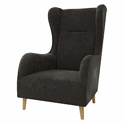Krémové sametové křeslo ušák Carole – Ropez