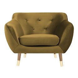 Křeslo ve zlaté barvě Mazzini Sofas Amelie