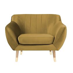 Křeslo ve zlaté barvě Mazzini Sofas Benito