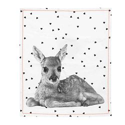 Kuchyňská utěrka Present Time Hearts Deer