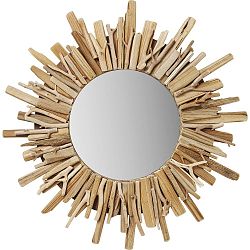 Kulaté nástěnné zrcadlo Kare Design Legno, Ø 58 cm