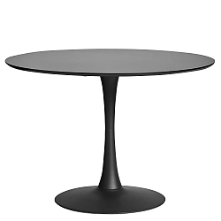 Kulatý černý jídelní stůl Marckeric Oda, ⌀ 110 cm