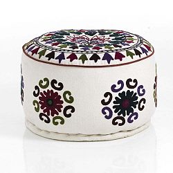Kulatý sedací puf Oreste Luchetta Yantra Floral