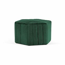 Lahvově zelený puf Milo Casa Alice, ⌀ 80 cm