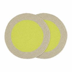 Látkové prostírání 2 ks ø 38 cm Lime - Remember