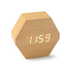 LED hodiny z bambusového dřeva Versa Table Clock