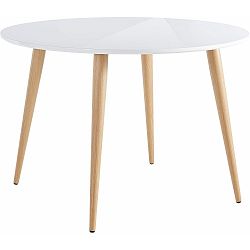Lesklý bílý jídelní stůl Støraa Canton