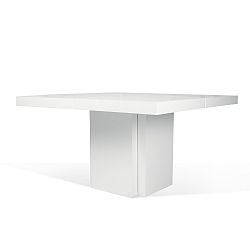 Lesklý bílý jídelní stůl TemaHome Dusk, 150 cm