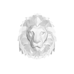 Matně bílý nástěnný věšák PT LIVING Origami Lion