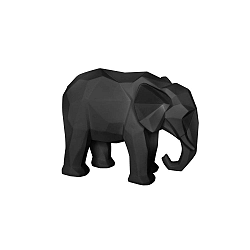 Matně černá soška PT LIVING Origami Elephant