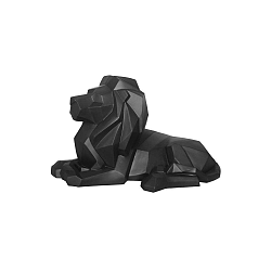 Matně černá soška PT LIVING Origami Lion