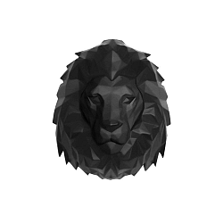 Matně černý nástěnný věšák PT LIVING Origami Lion