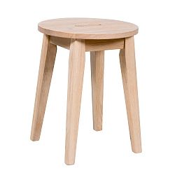 Matně lakovaná nízká dubová stolička  Folke Frigg