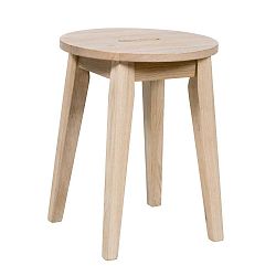 Matně lakovaná nízká dubová stolička Rowico Frigg