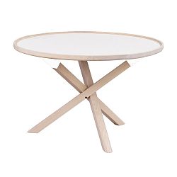 Matně lakovaný dubový stolek Folke Sphinx, ⌀ 80 cm