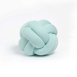 Mátově zelený dekorativní polštář Knot, ⌀ 25 cm