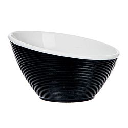 Miska Stripes Dark Black, 12x10x7 cm