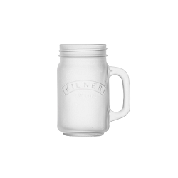 Mléčně bílý džbánek Mason jar Kilner, 0,4 l