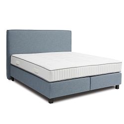 Modrá boxspring postel Revor Milano, 180 x 200 cm