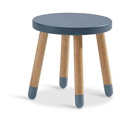 Modrá dětská stolička Flexa Dots, ø 30 cm