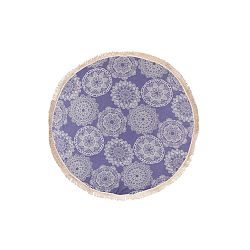 Modrá hammam osuška Begonville Lace, ⌀ 150 cm